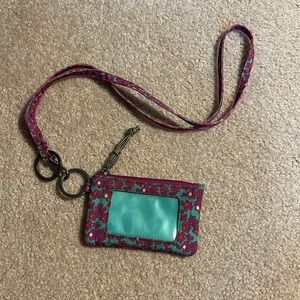 Vera Bradley landyard & wallet